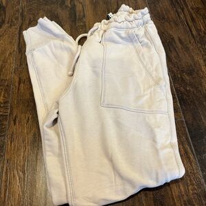Abercrombie Cream/Off‑White Sweatpants Joggers